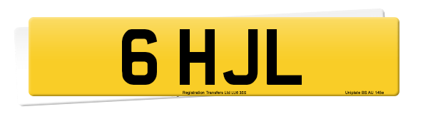 Registration number 6 HJL